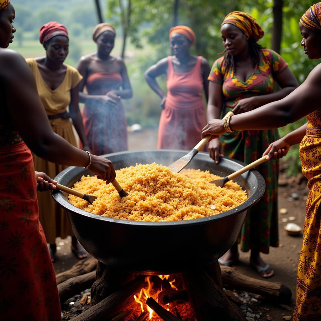 West African Jollof Rice Preparation