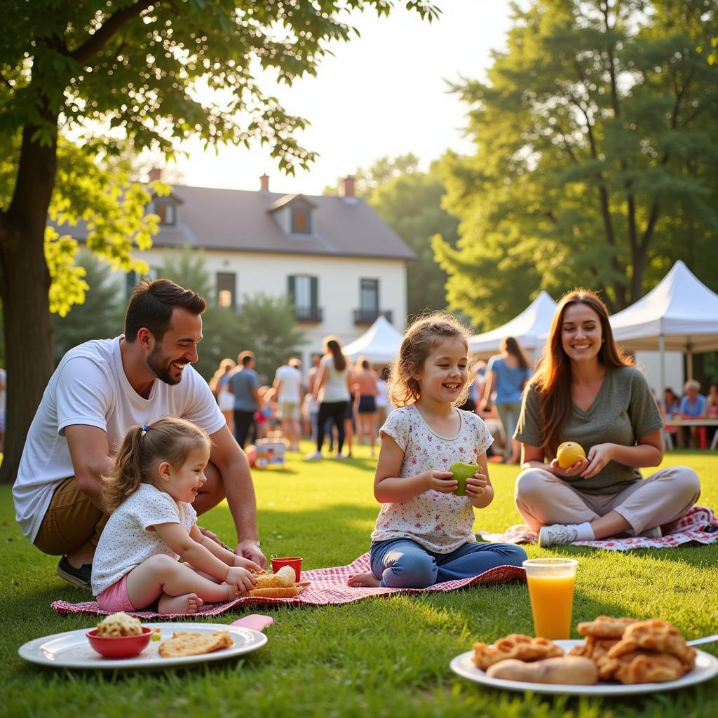 Families Enjoying the West Chester Food Festival