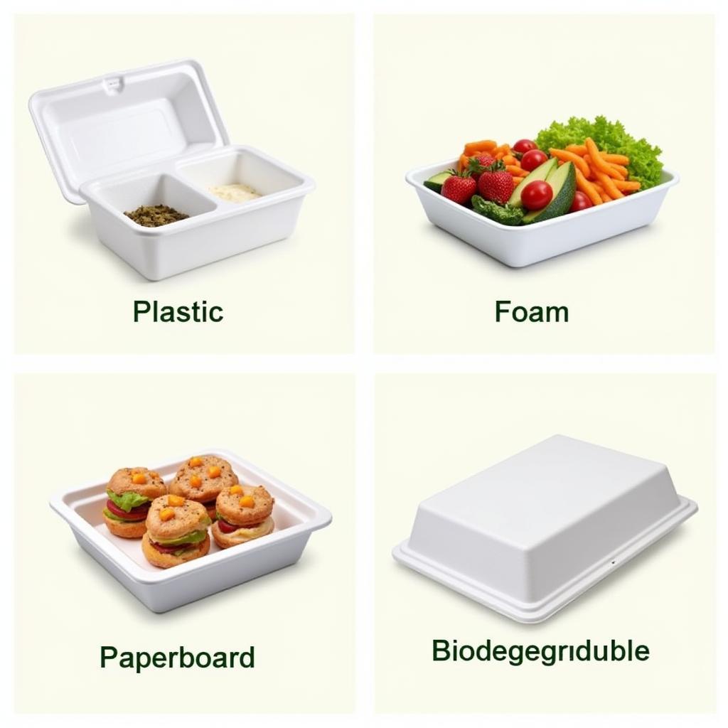 Variety of White Food Trays