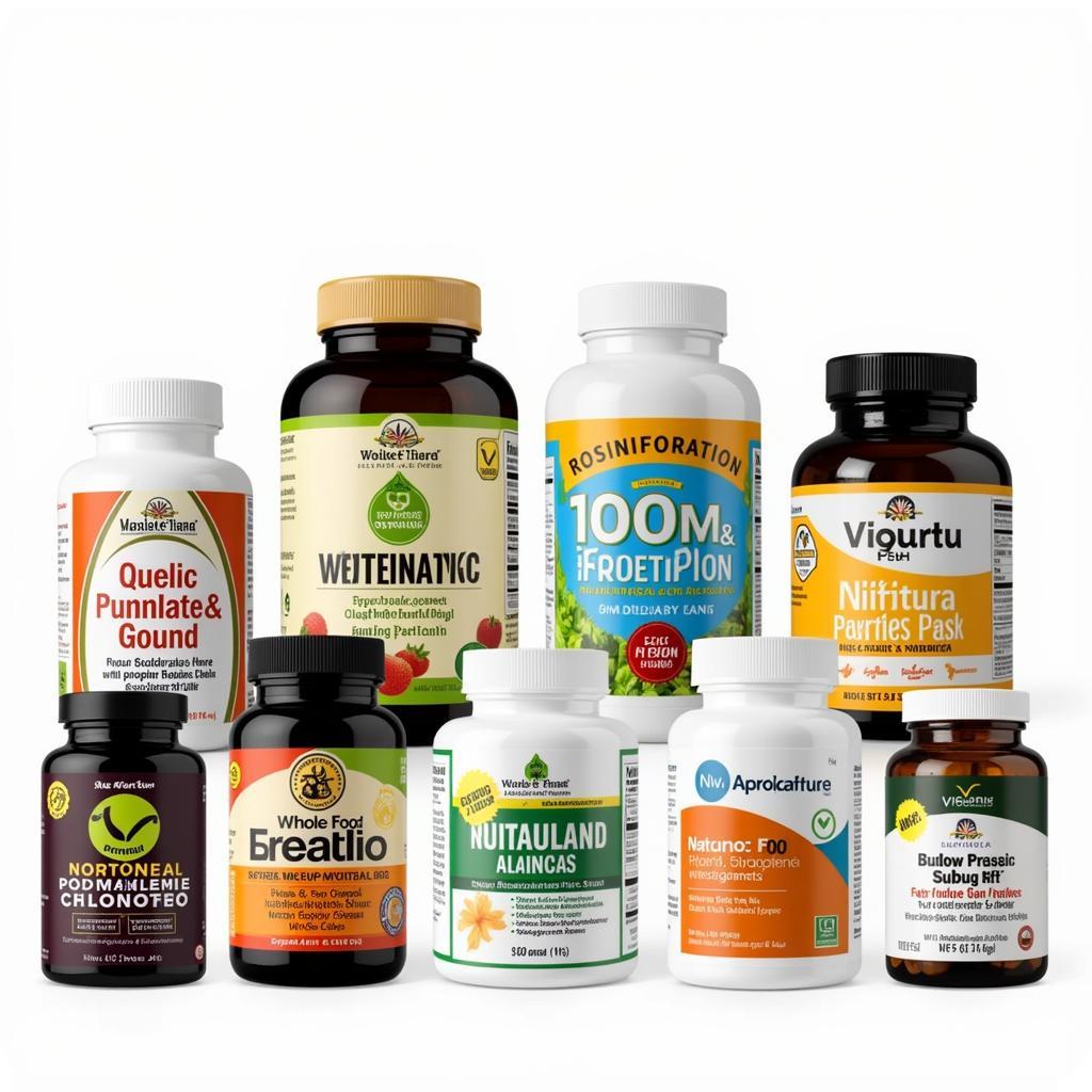 A selection of whole food vitamin supplements.