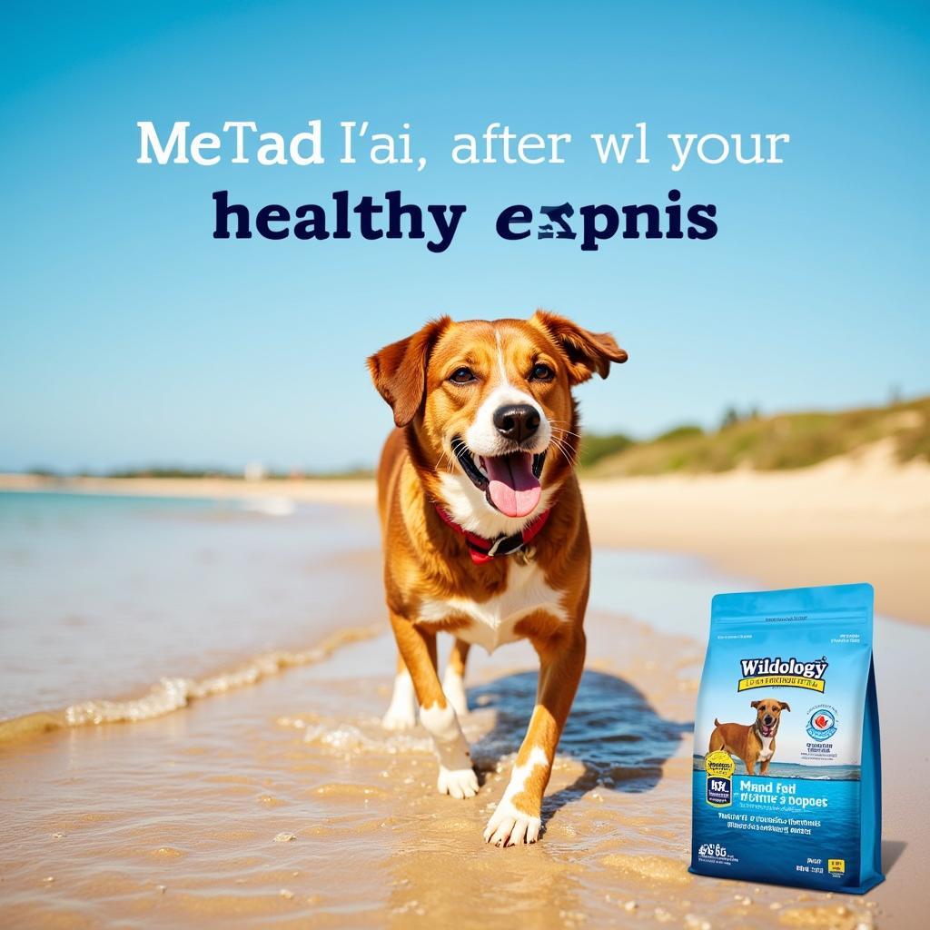 Wildology Swim Dog Food: Happy Dog on the Beach