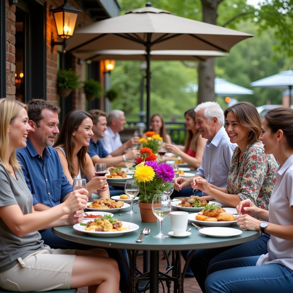 Outdoor dining at a Wilton NY restaurant