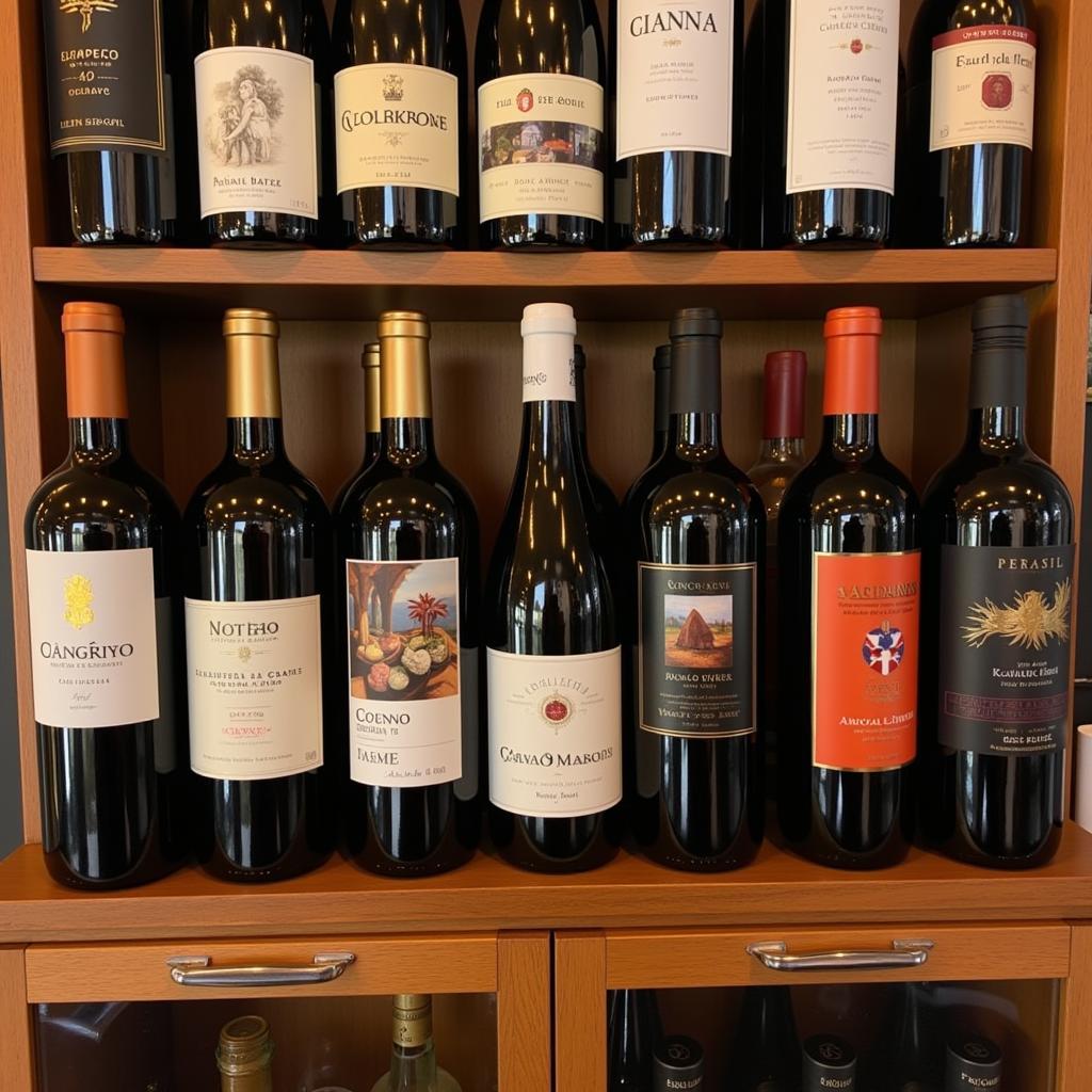 Wine Selection at a Greek Restaurant