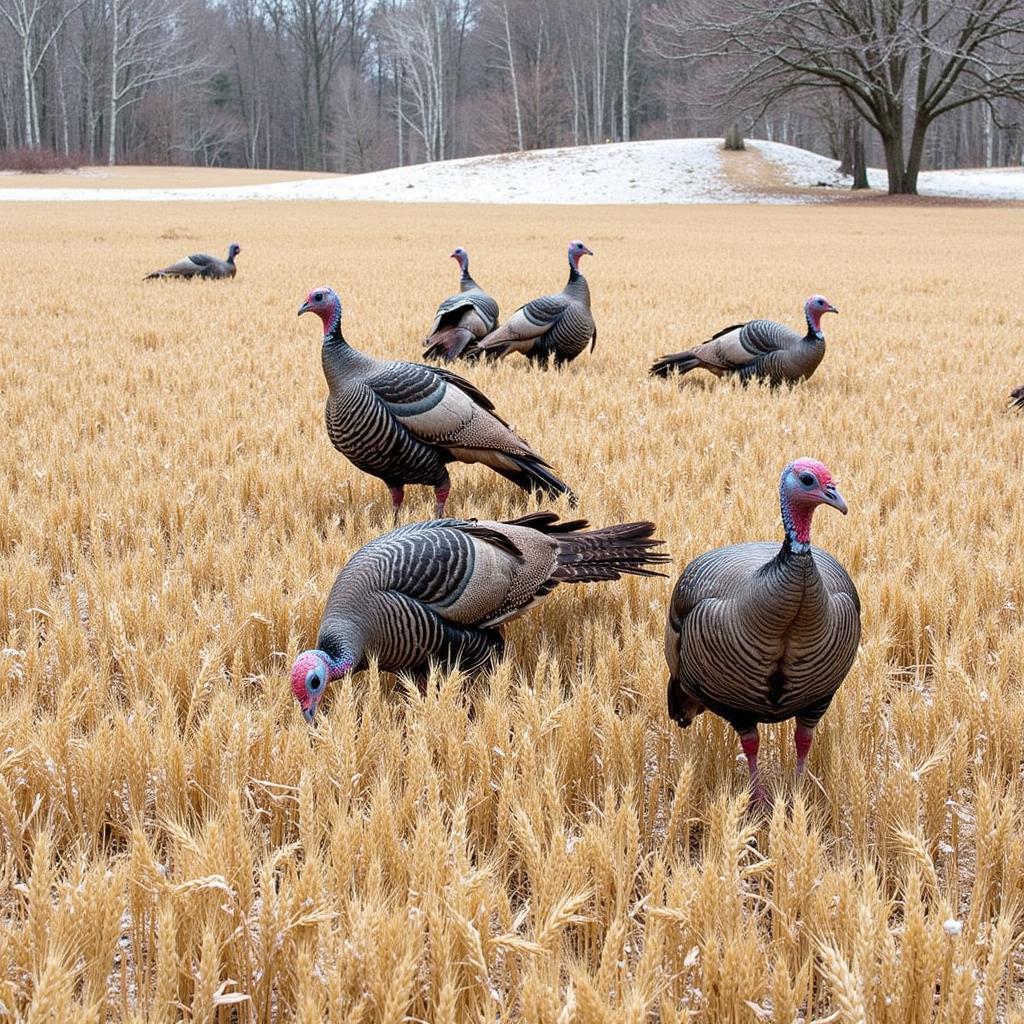 Winter Turkey Food Plot with Wheat