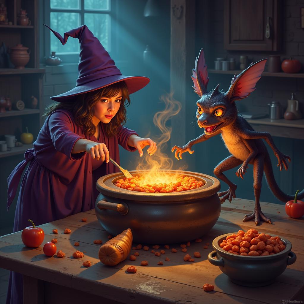 Witch's Oven and Cauldron Familiar Combo