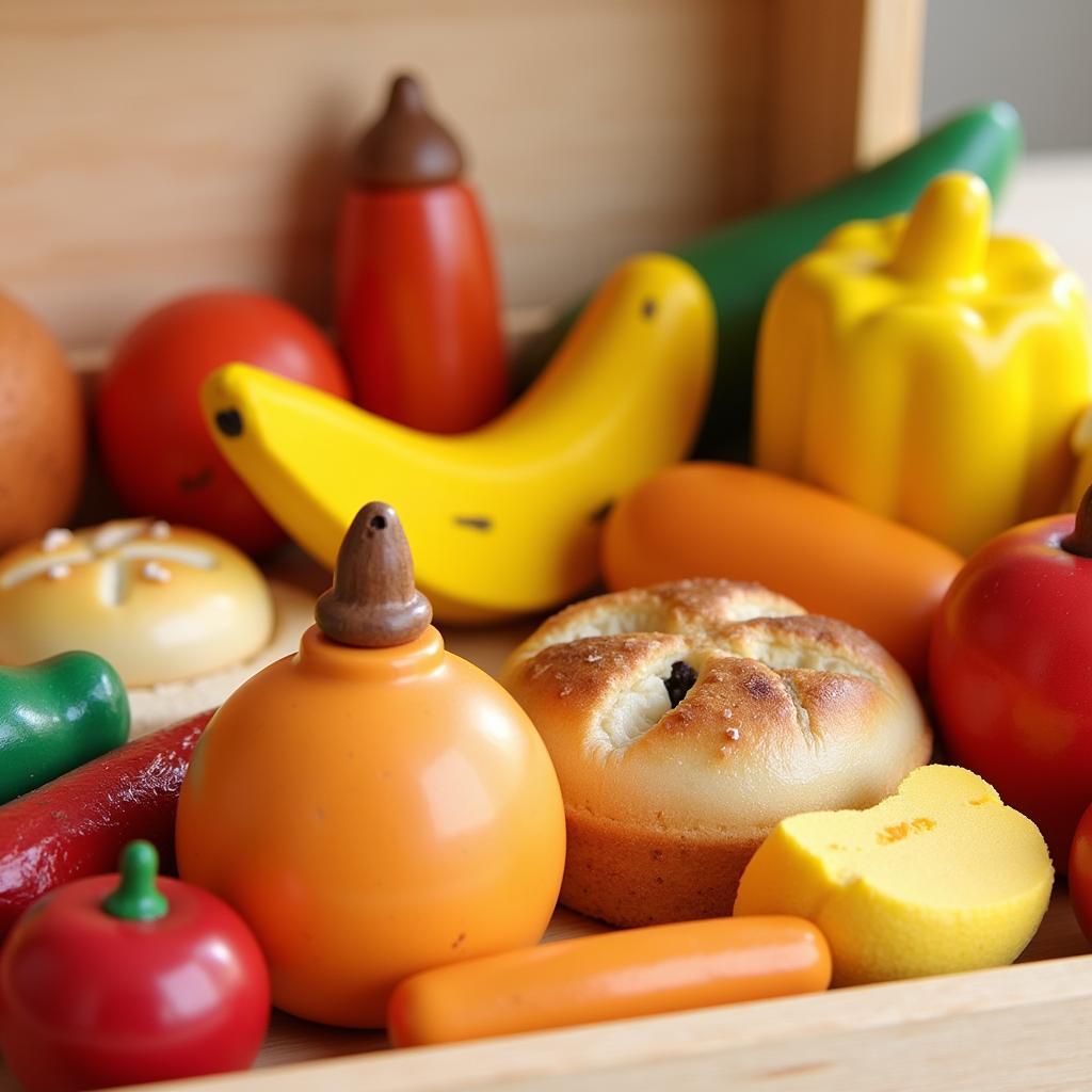 Wooden Food Set for Pretend Play