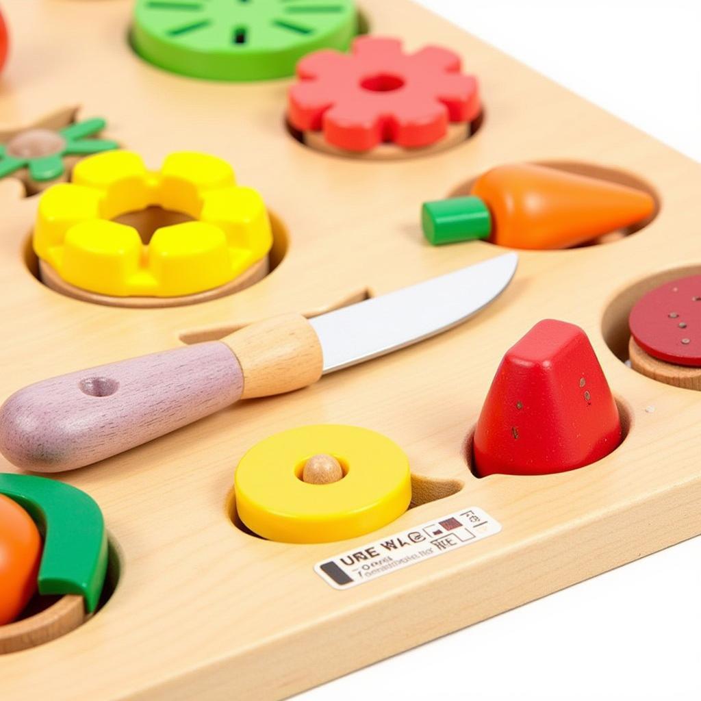 Wooden Play Food Cutting Set