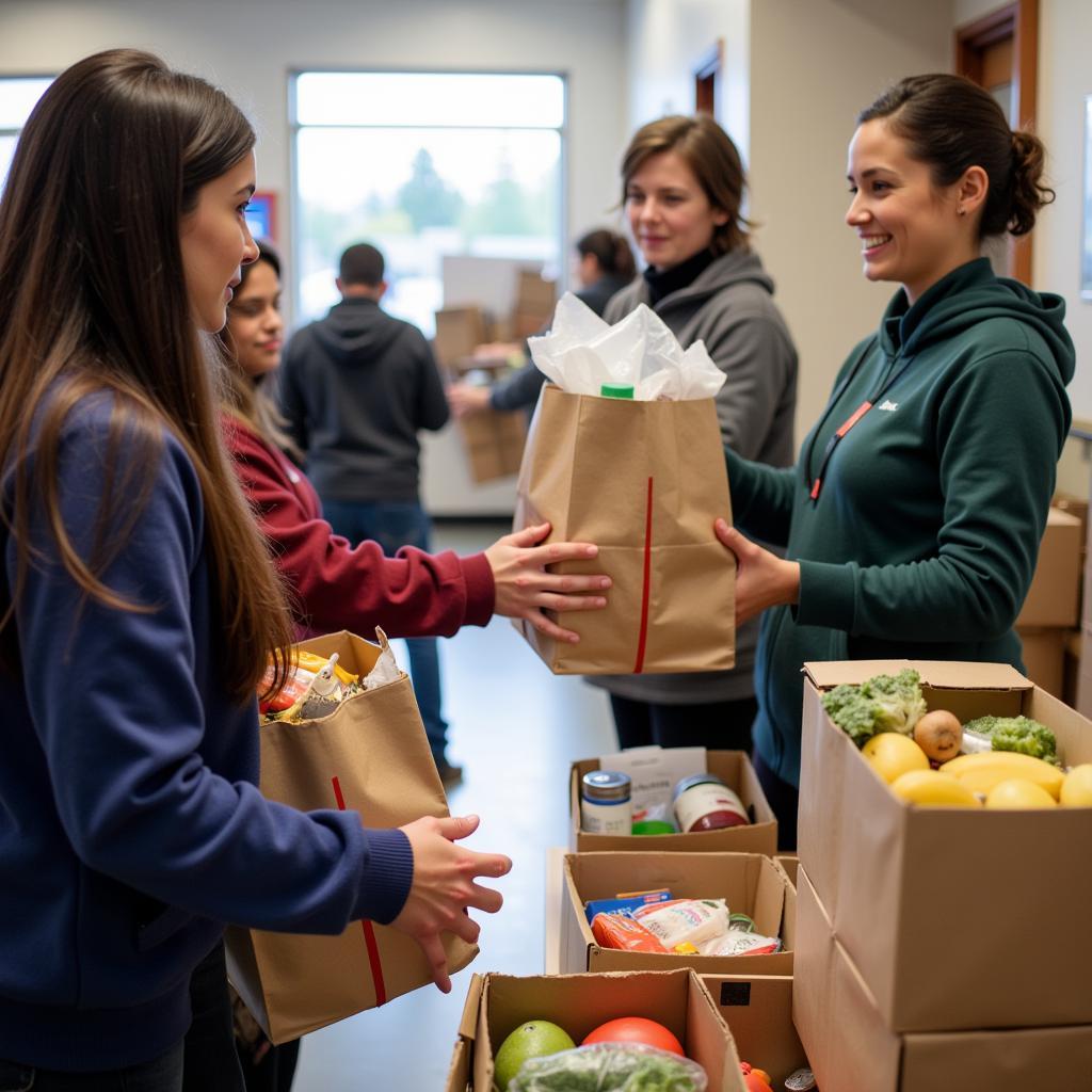 Food Distribution Event at a Yelm WA Food Bank