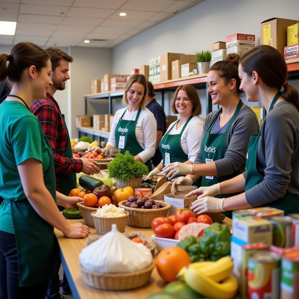 Volunteers at a Zion, IL Food Pantry