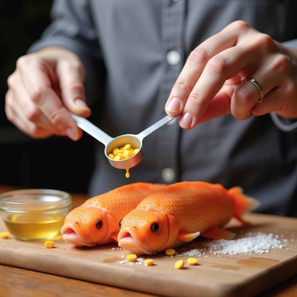 Properly Administering Medicated Koi Food