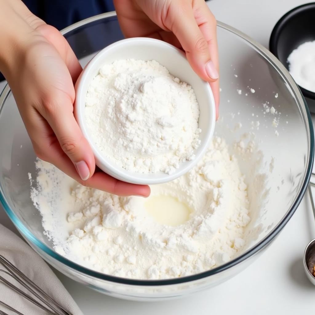 Mixing Air Fryer Angel Food Cake Batter