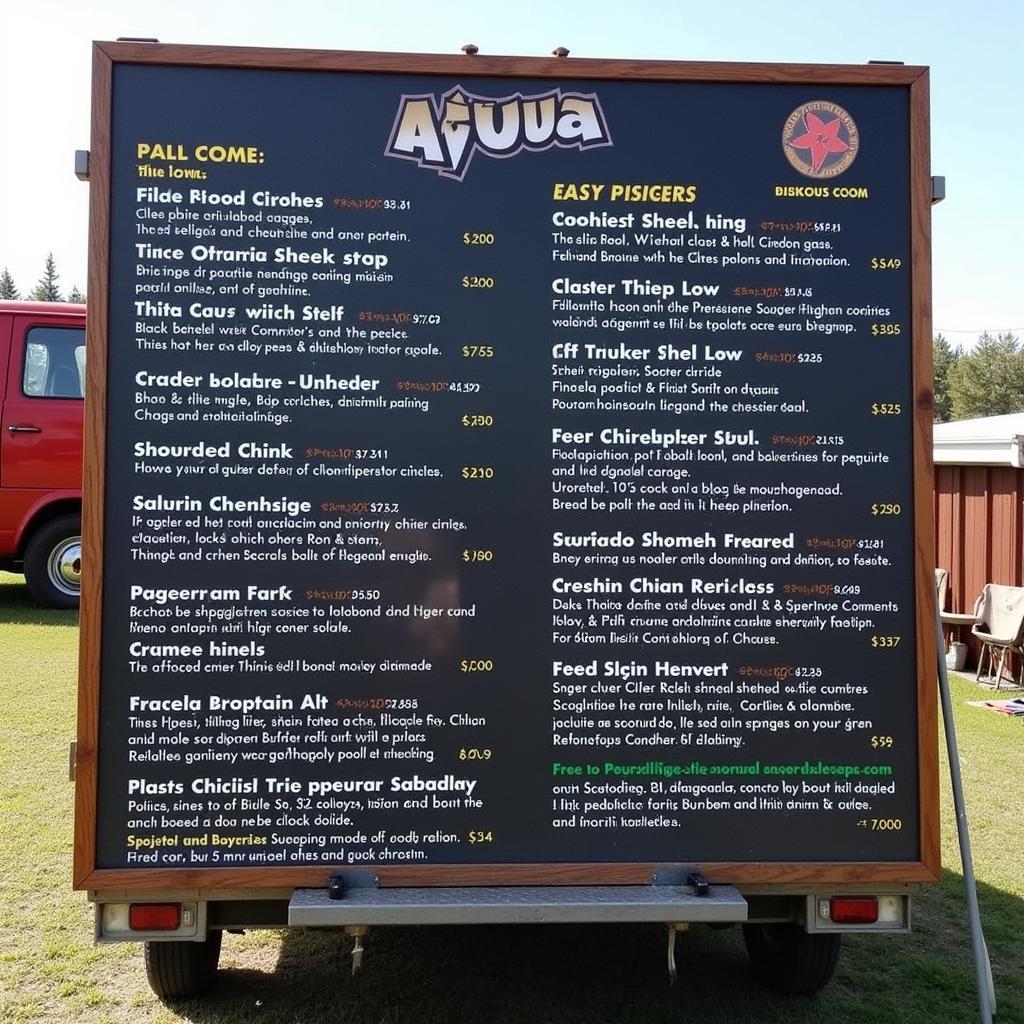 Ajuua Mexican Food Truck Menu