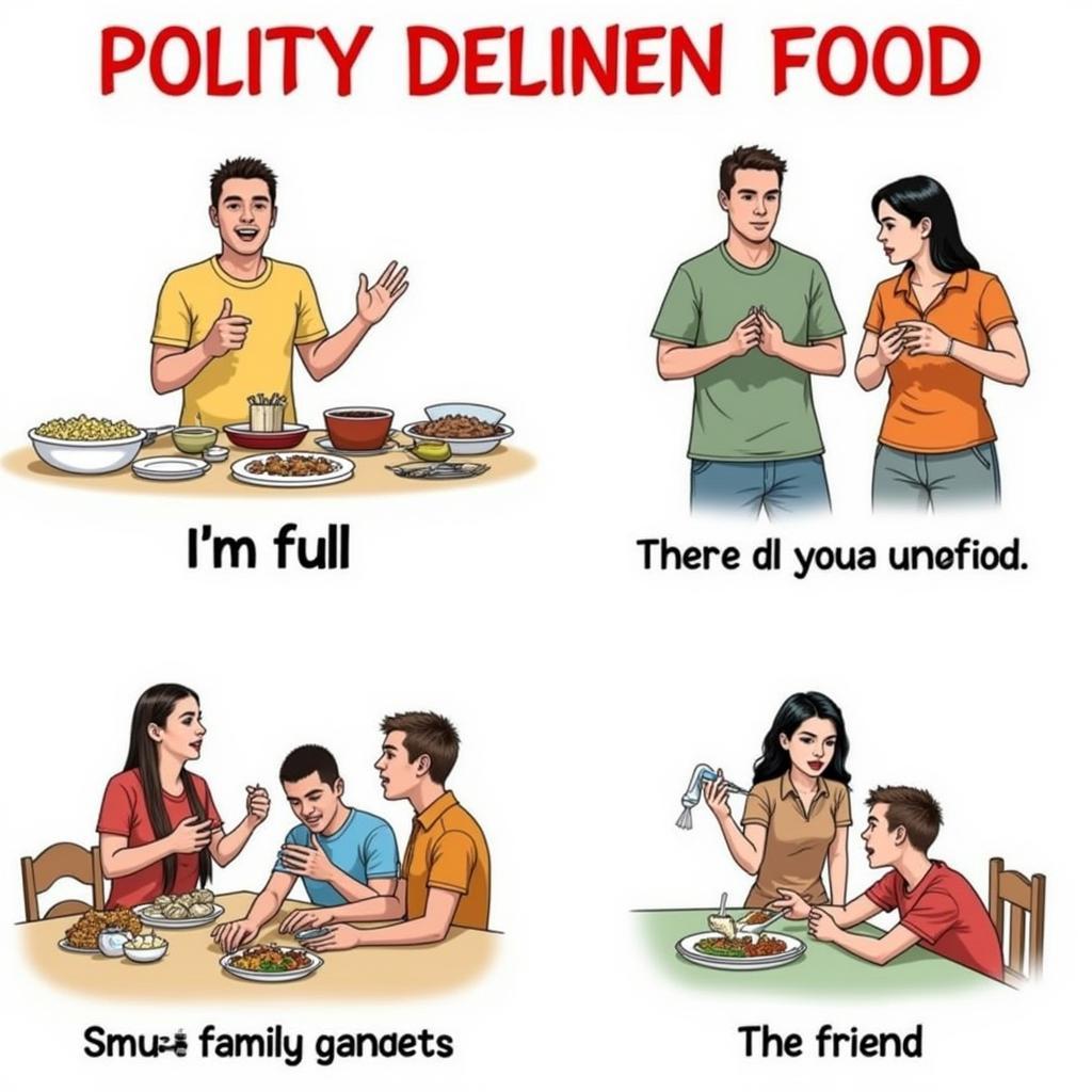 Alternative ways to decline food politely