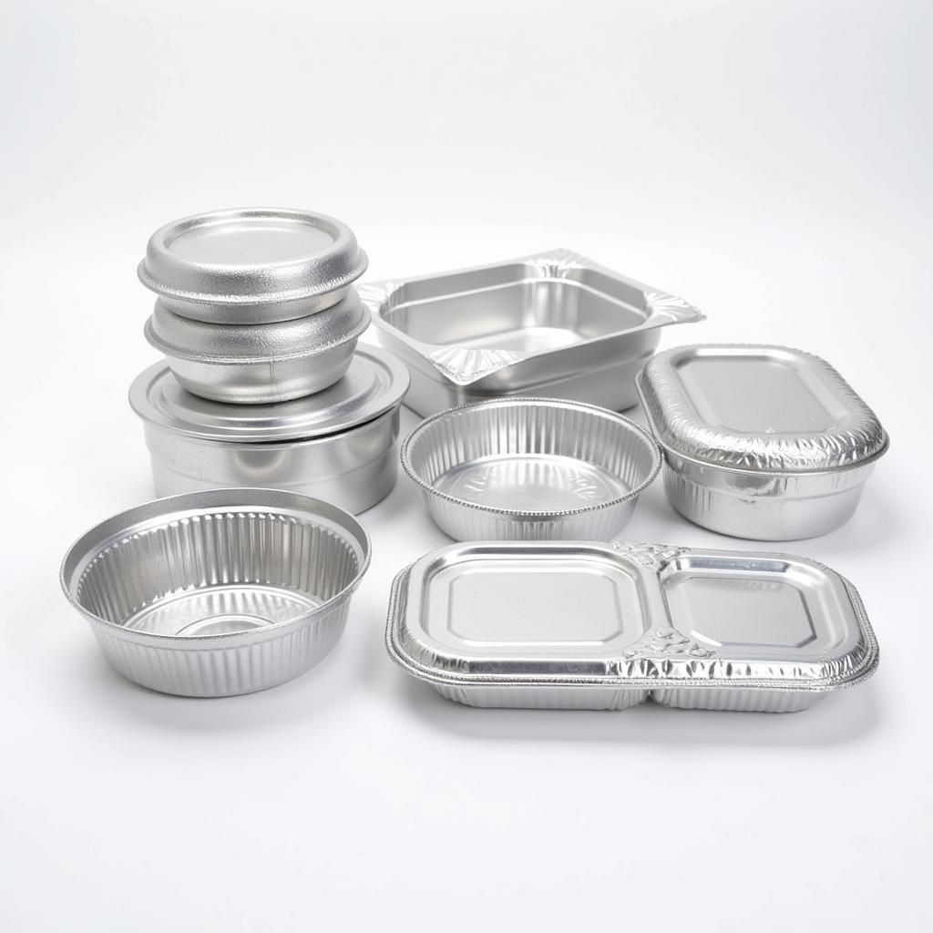 Various Aluminum Food Containers with Lids