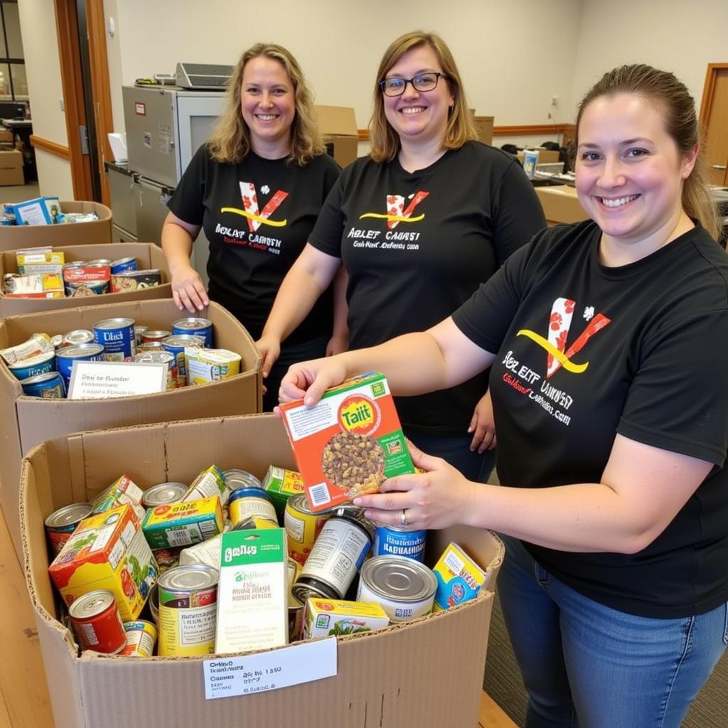 Volunteers Sorting Donations at Apple Valley Food Shelf