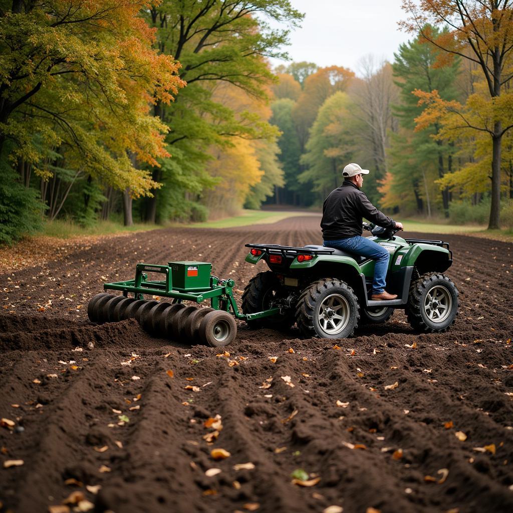 ATV Food Plot Disc in Action