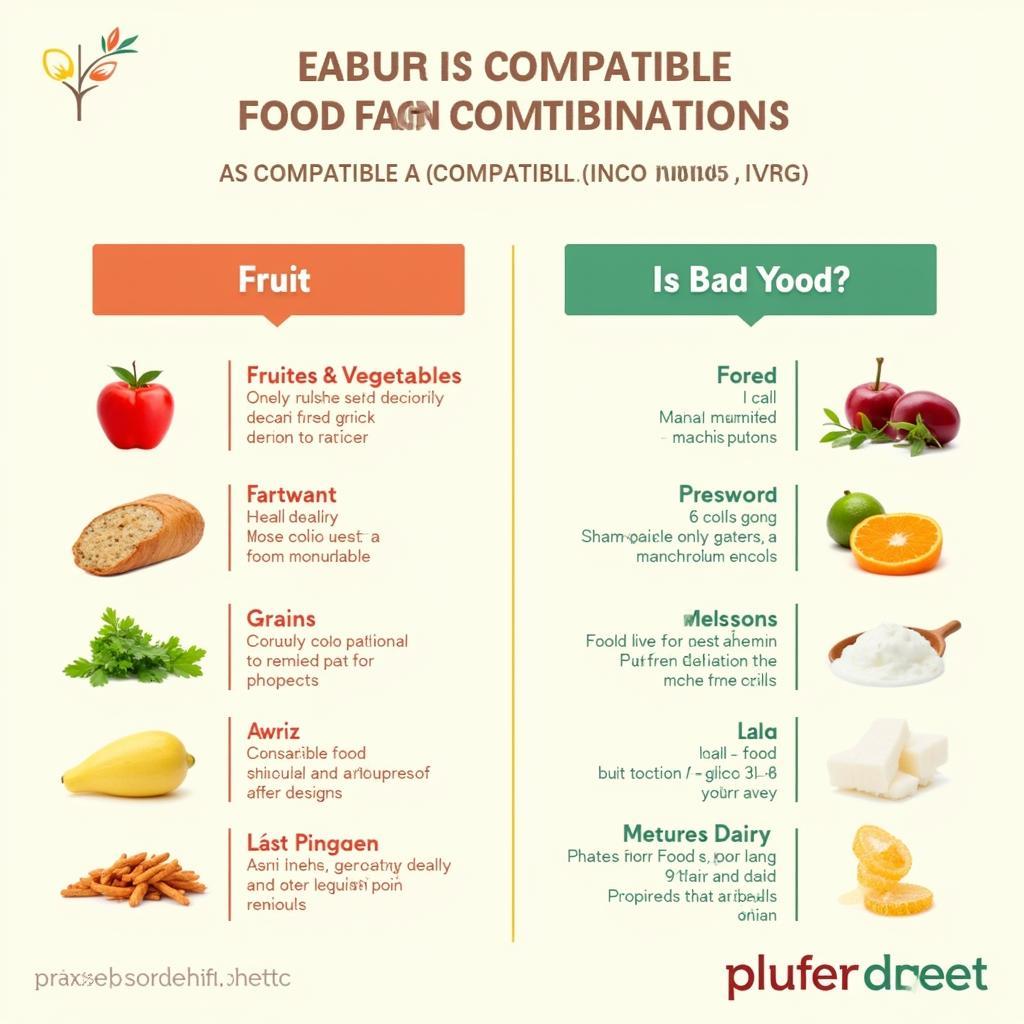 Ayurvedic Food Combining Chart