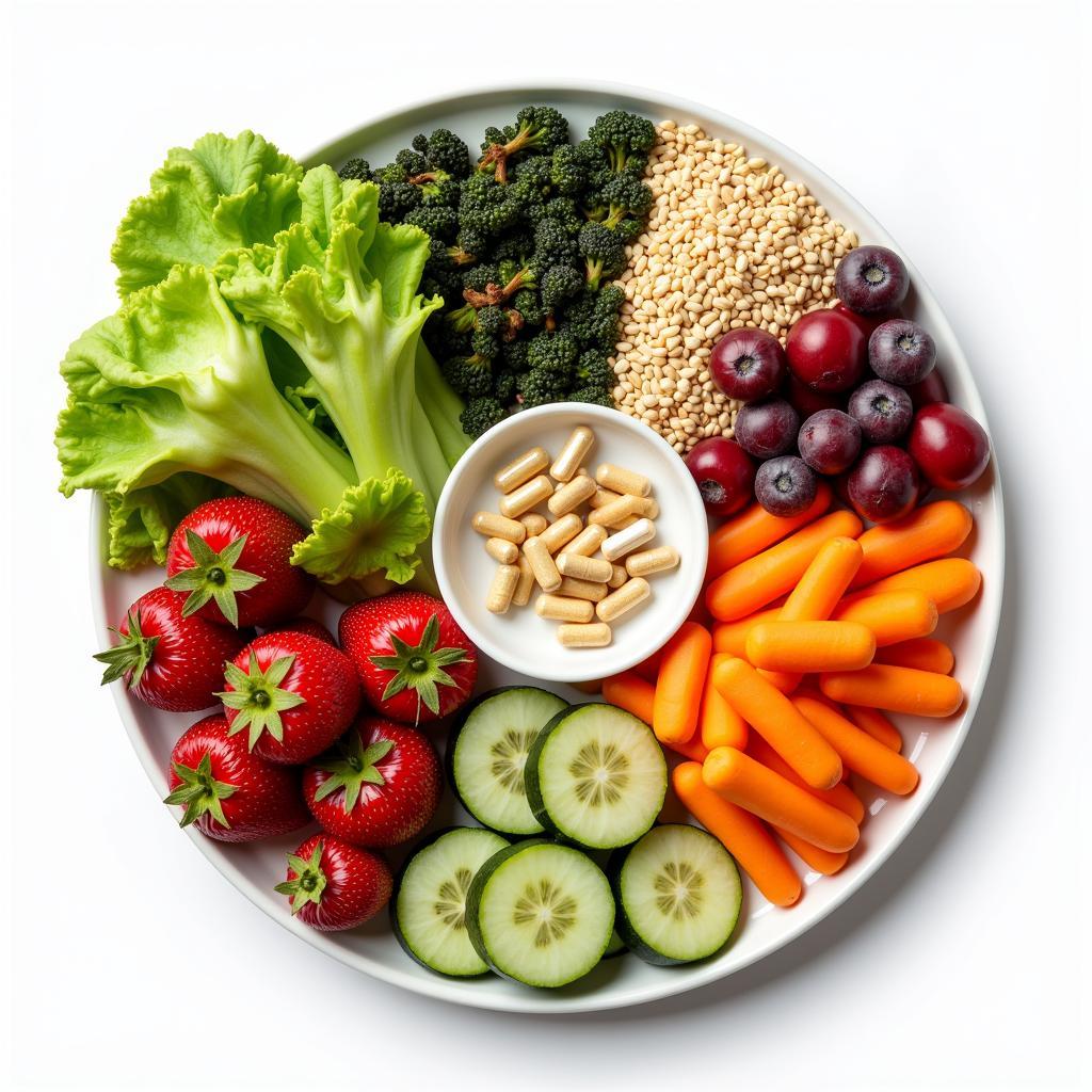 Balanced Diet with Supplemental Vitamins