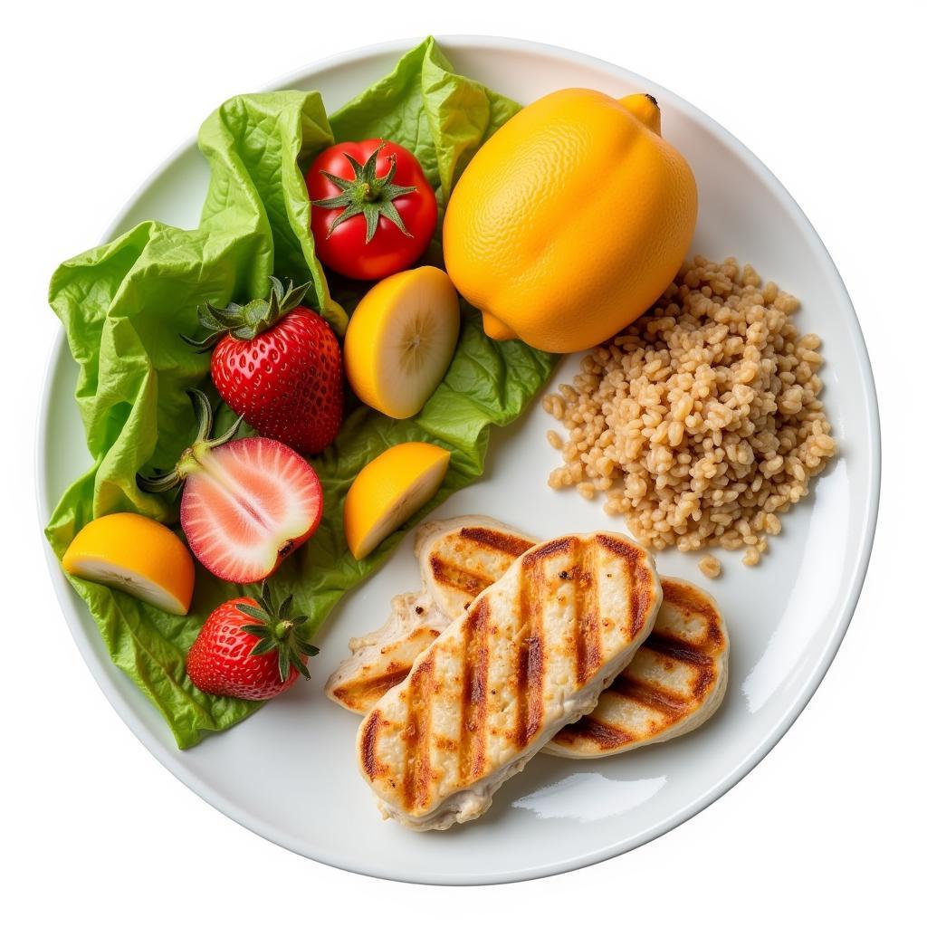 Balanced Plate with Healthy Foods