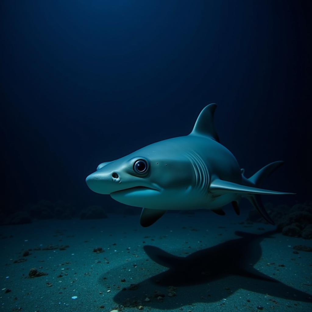 Bigeye Houndshark in its Deep-Sea Habitat