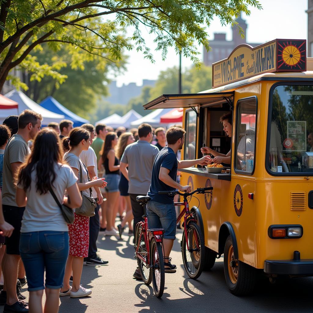 Bike food truck at a festival