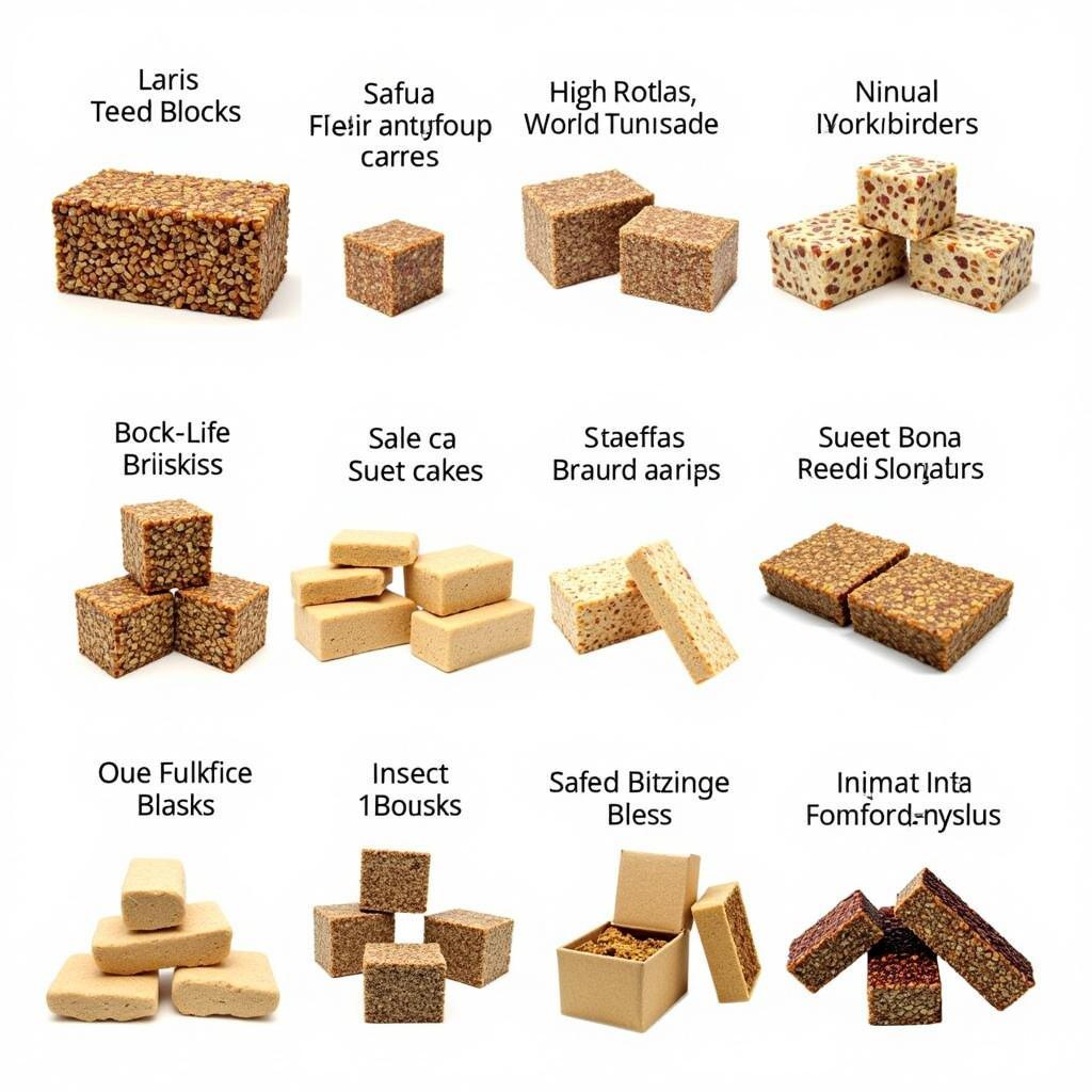 Various Types of Bird Food Blocks