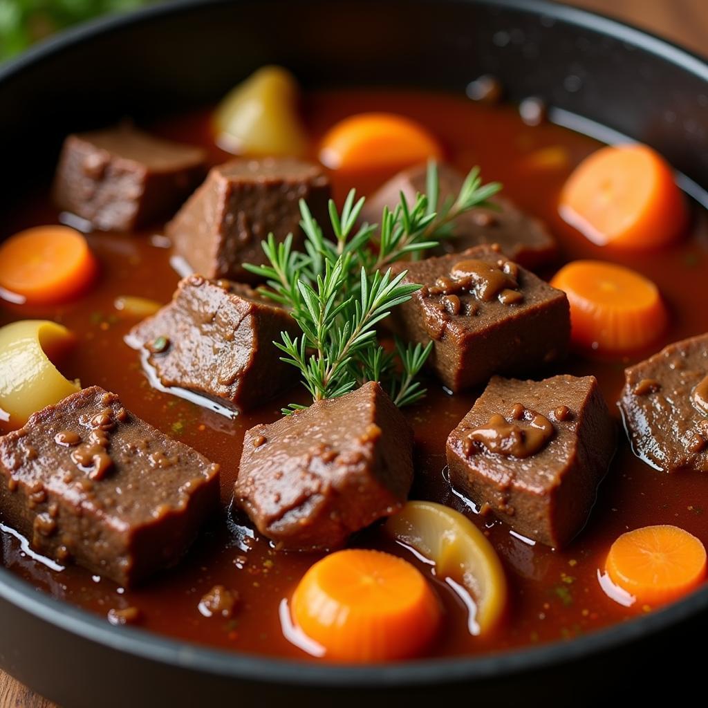 Boeuf Bourguignon, a Classic Burgundy Dish