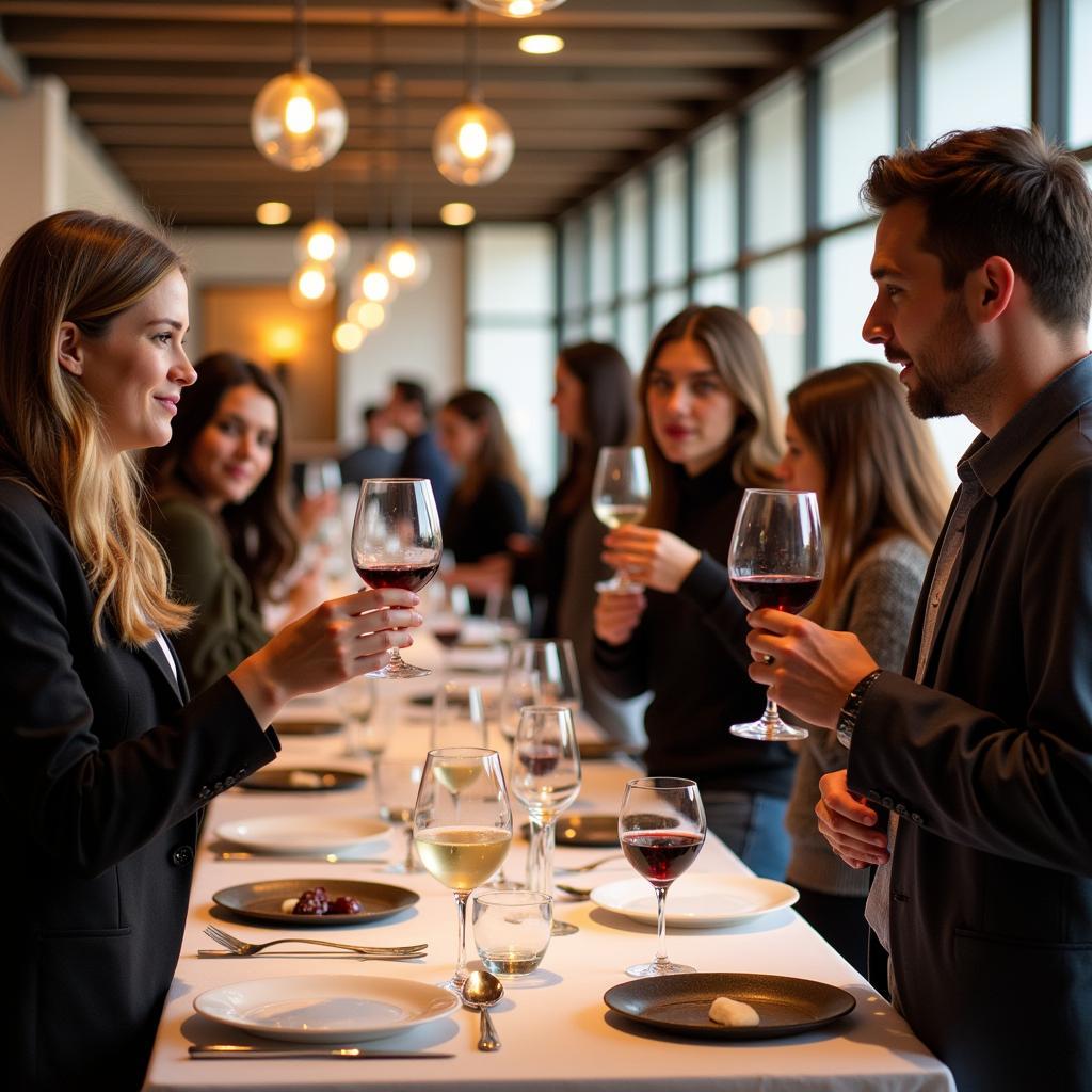 Guests enjoying wine tasting at the Breckenridge Food and Wine Festival