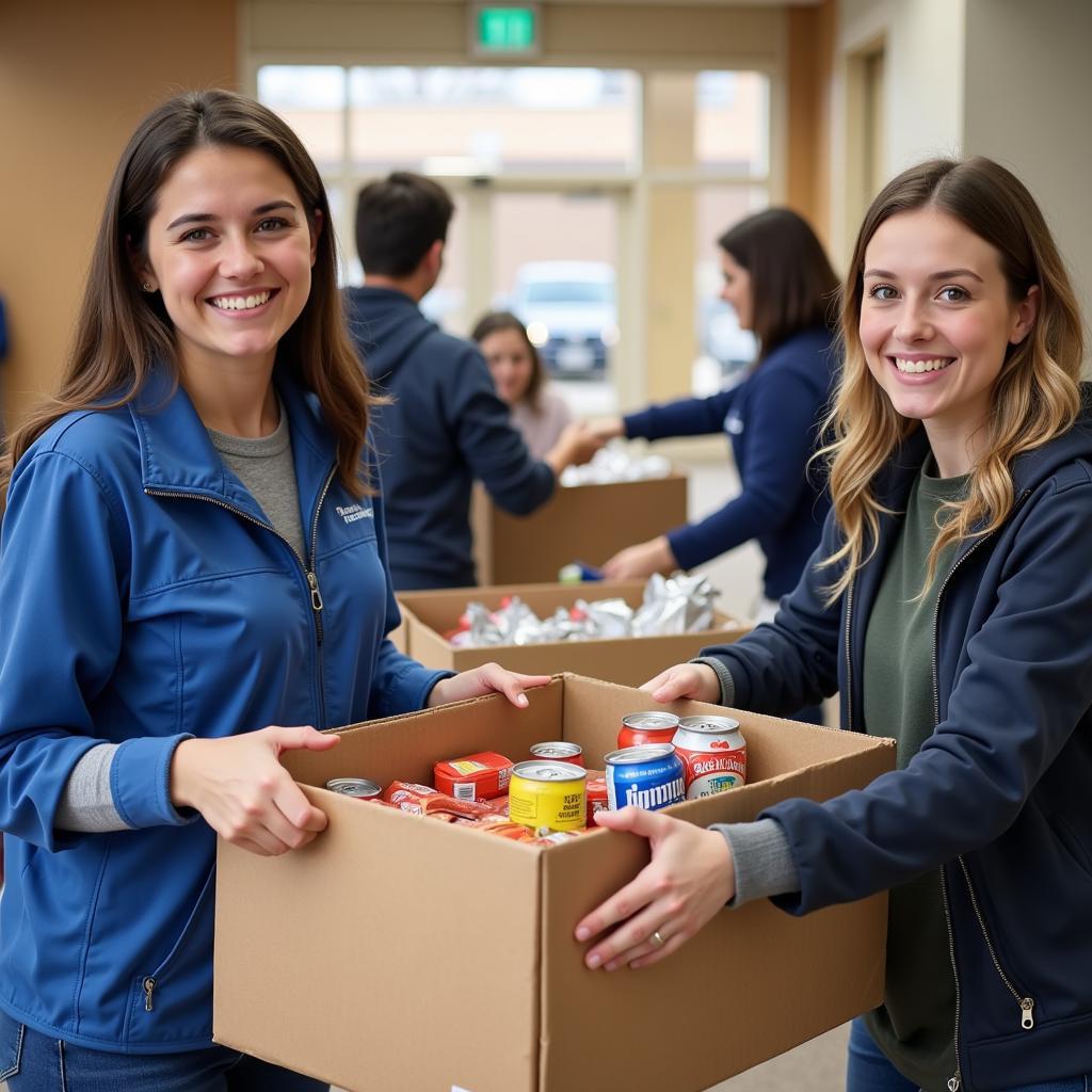 Brunswick GA Food Bank Volunteers Helping Families