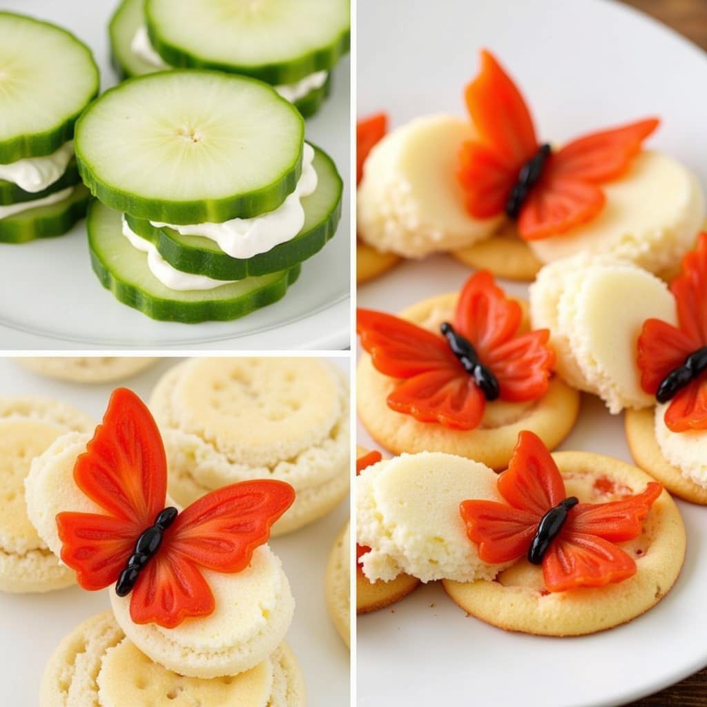 Butterfly Shaped Sandwiches and Snacks for Kids