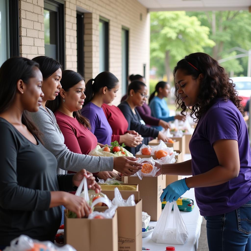 Food Distribution at a Calhoun, GA Community Pantry