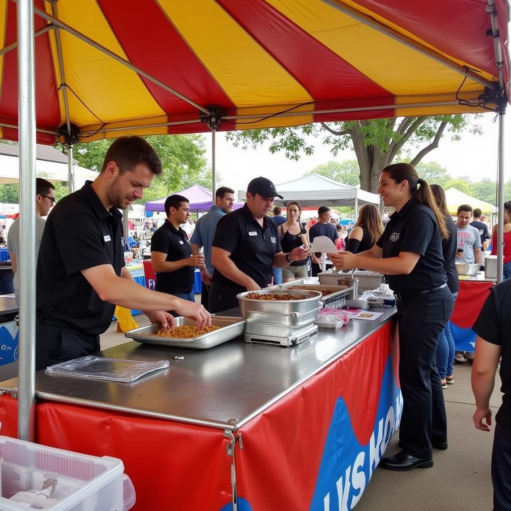 Carnival Food Rental Setup at an Event