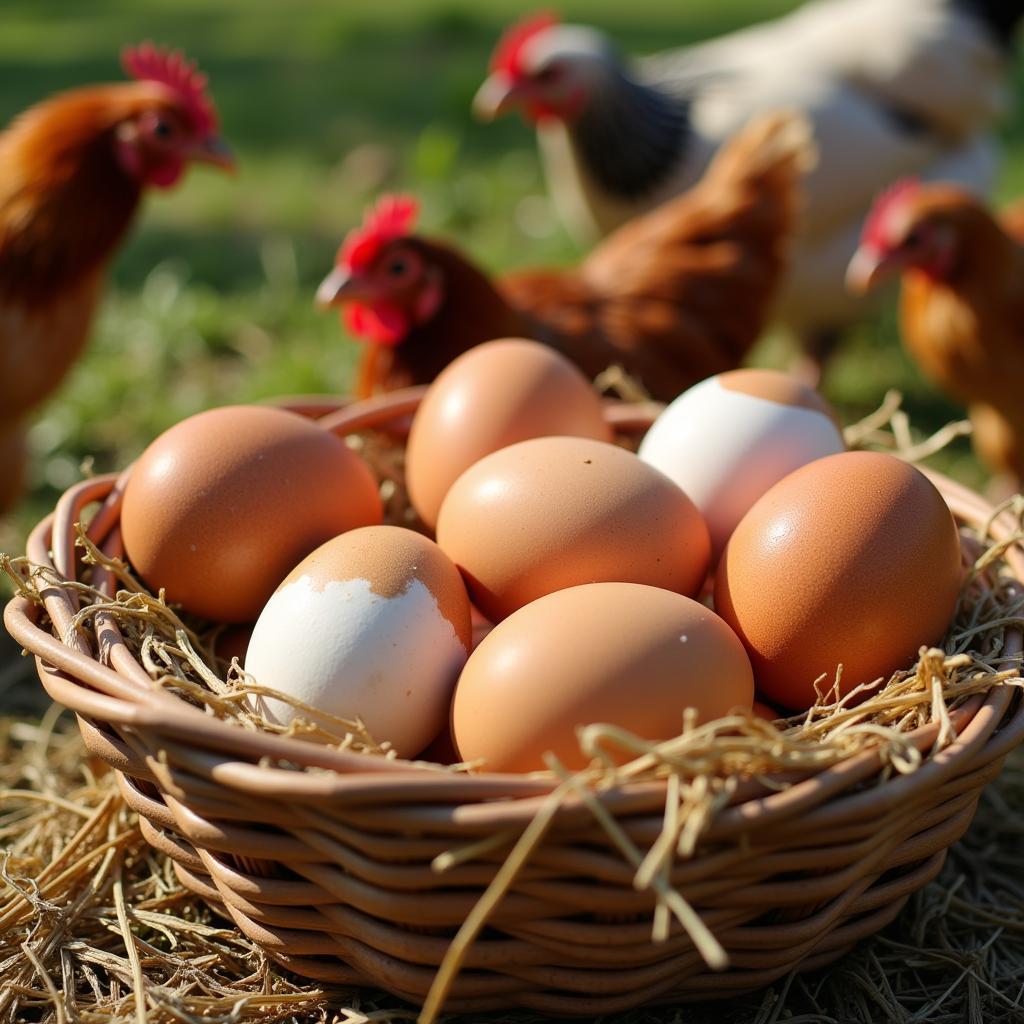 Farm Fresh Eggs from a Chicken Run