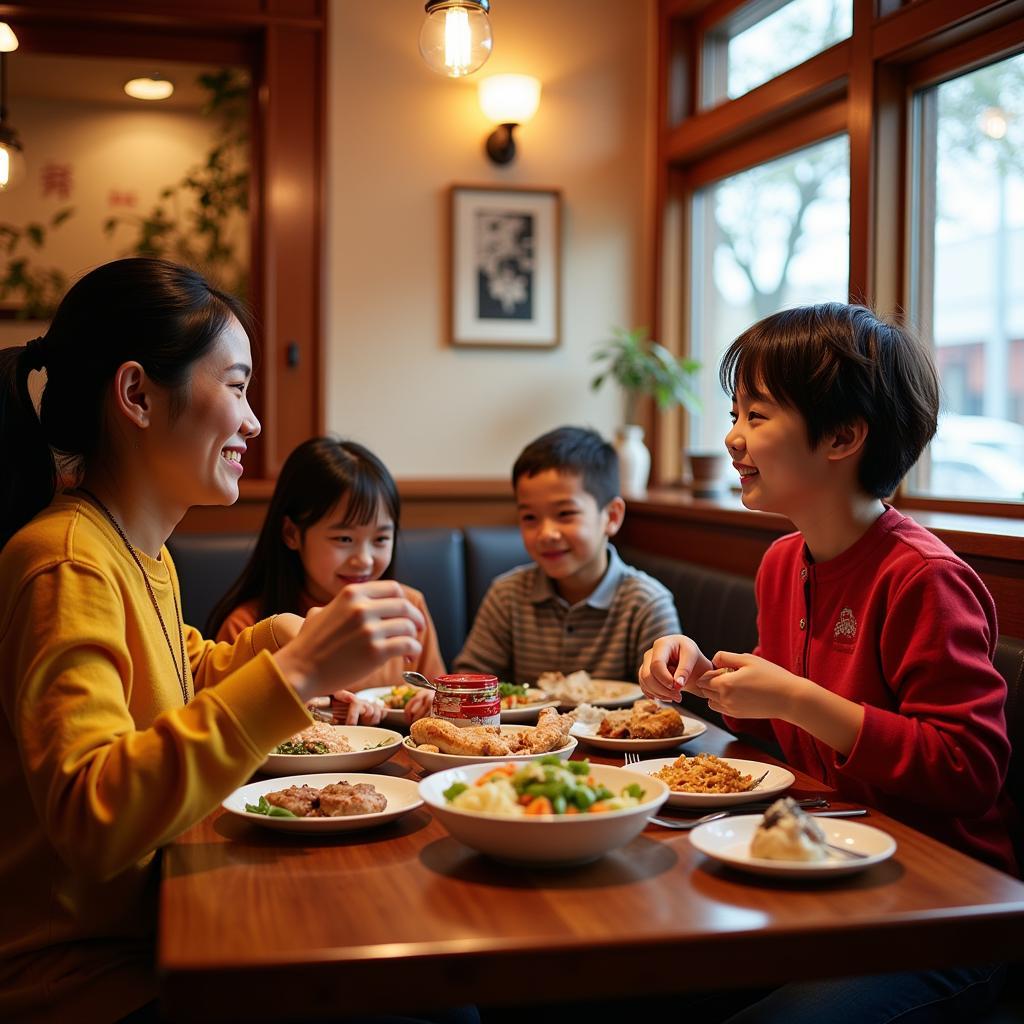 Family Dinner at a Chinese Restaurant in Milton Ontario