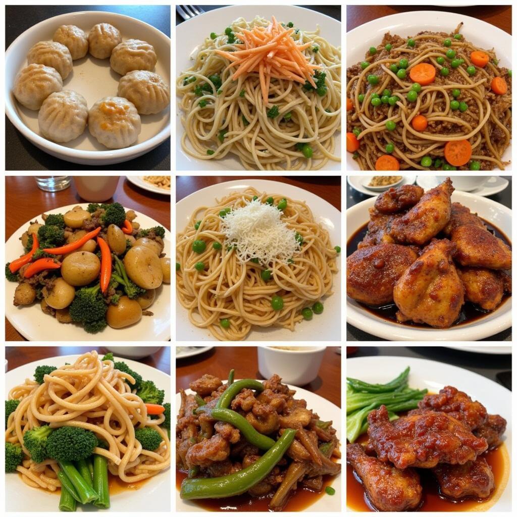 A vibrant collage of various Chinese dishes available in Ocean NJ