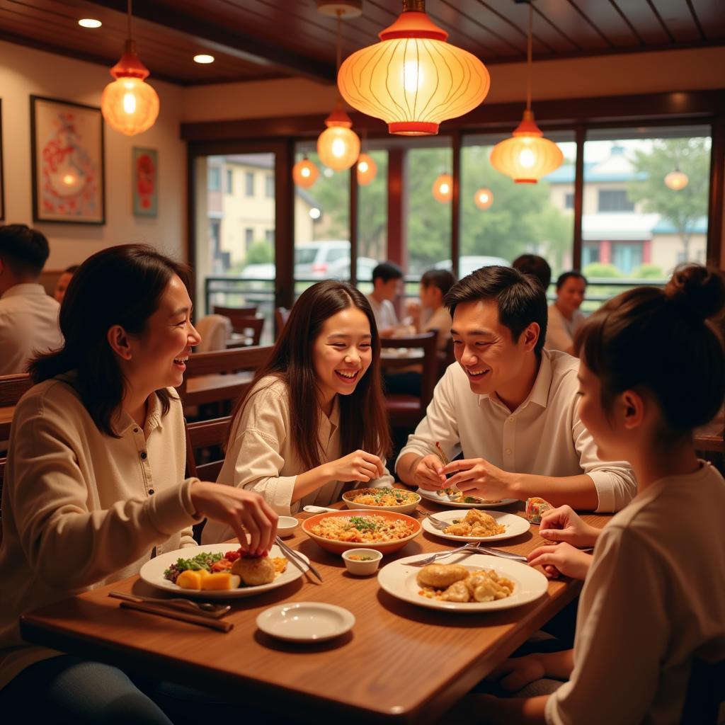 Family Dining at a Chinese Restaurant in Westbury