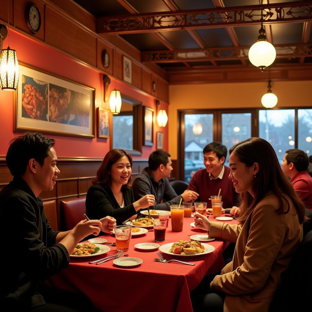 Dining at a Chinese Restaurant in Montgomery, Illinois