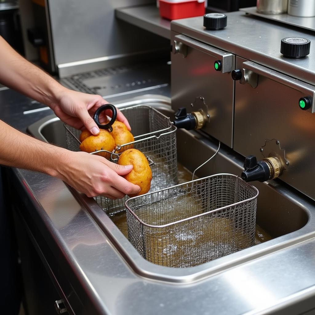 Cleaning a Commercial Air Fryer in a Food Truck