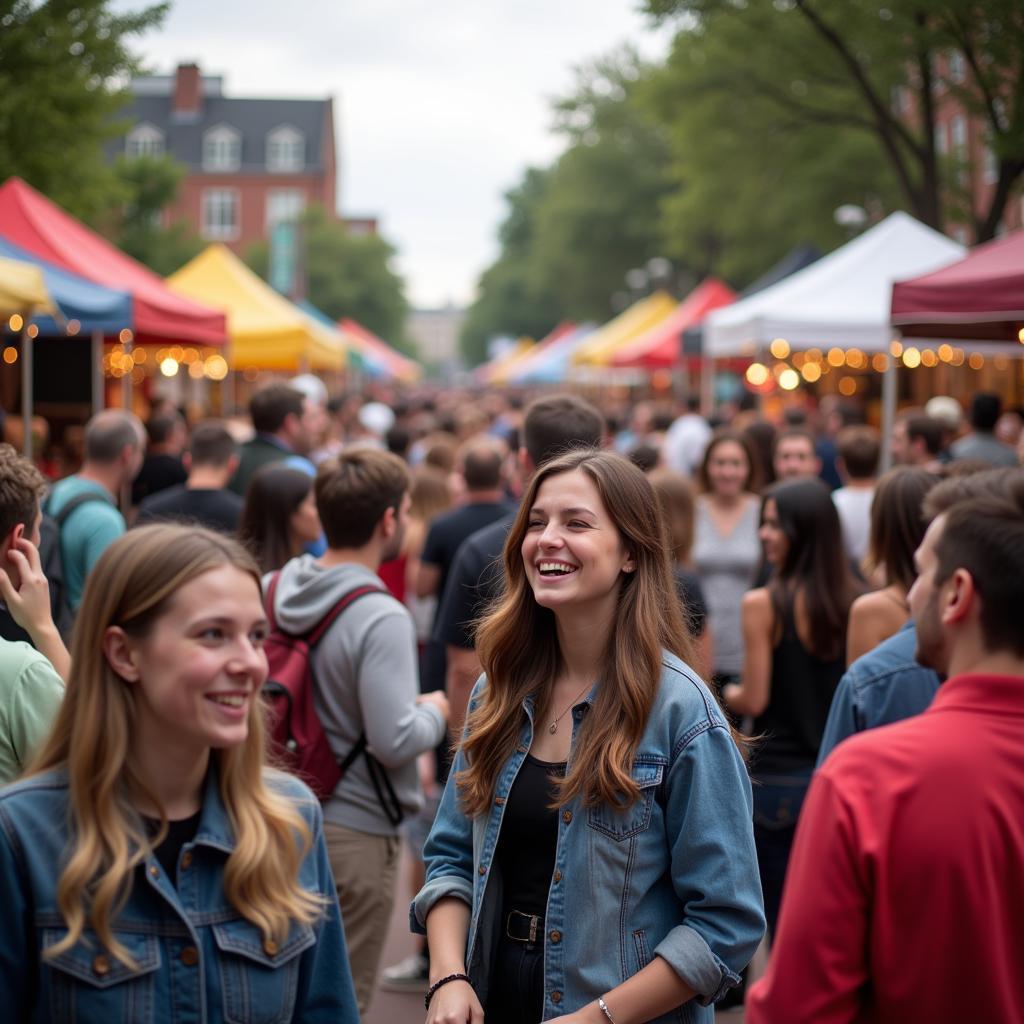 Crowds enjoying the Cleveland Food Festival