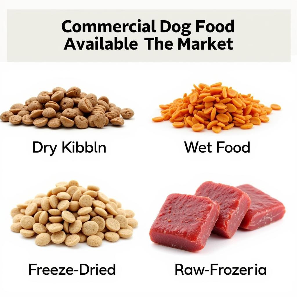 Variety of Commercial Dog Foods