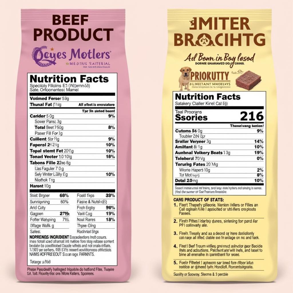 Comparing Beef Dog Food Labels