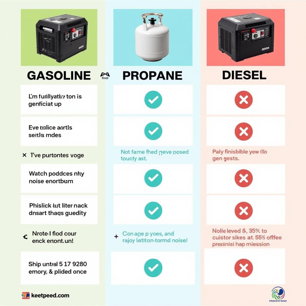 Comparison of Gasoline, Propane, and Diesel Generators for Food Trucks