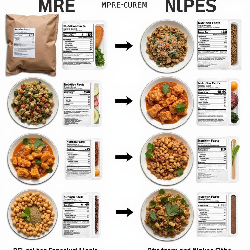 Comparing Different MRE Meals