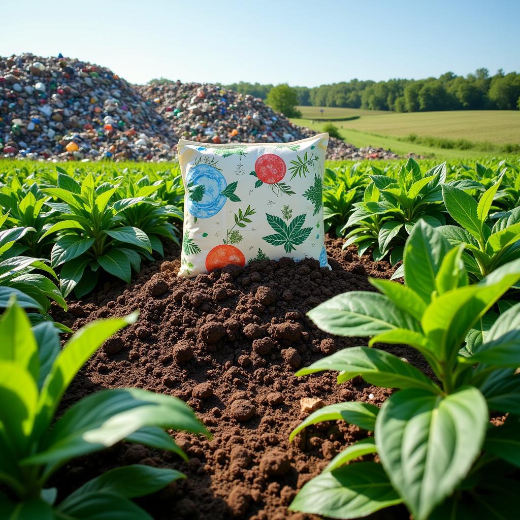 Compostable packaging reducing environmental impact