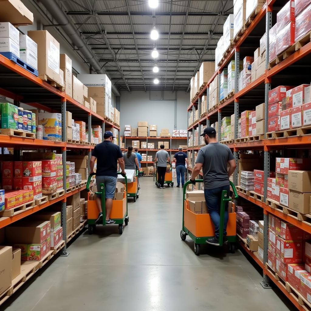 Logistics and operations of a Comunidad de Cristo food distribution center