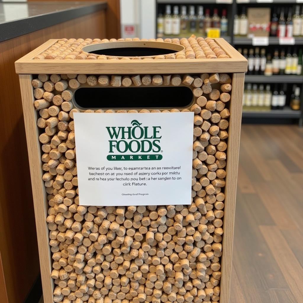 Cork Recycling Bin at Whole Foods: A Simple Act for a Sustainable Future