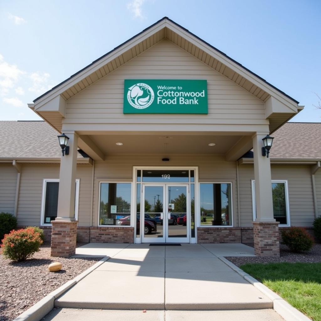 Exterior of the Cottonwood Food Bank Building