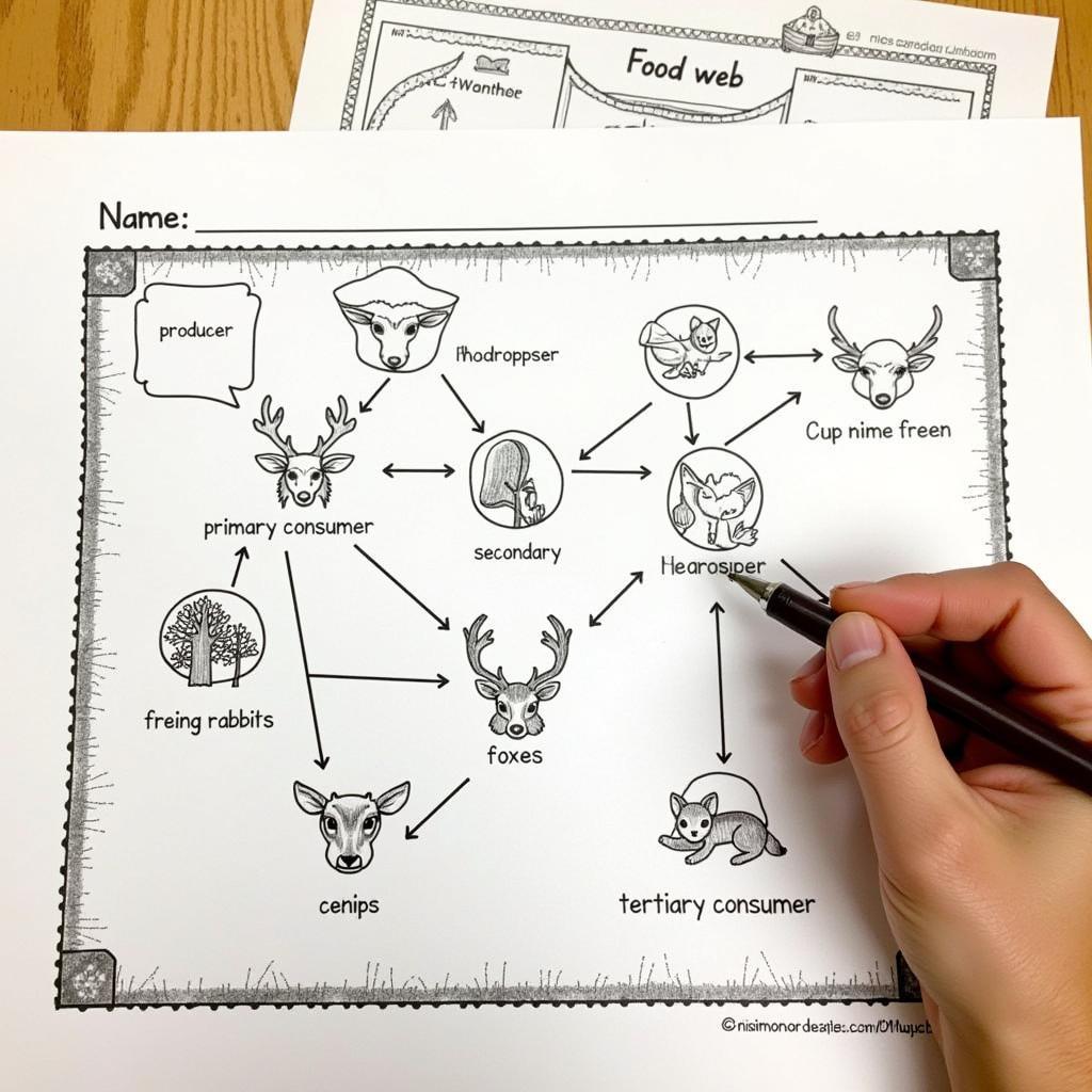 Creating a Food Web Worksheet