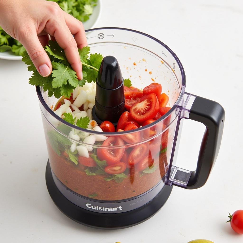 Cuisinart 14 Cup Food Processor Elite Making Salsa