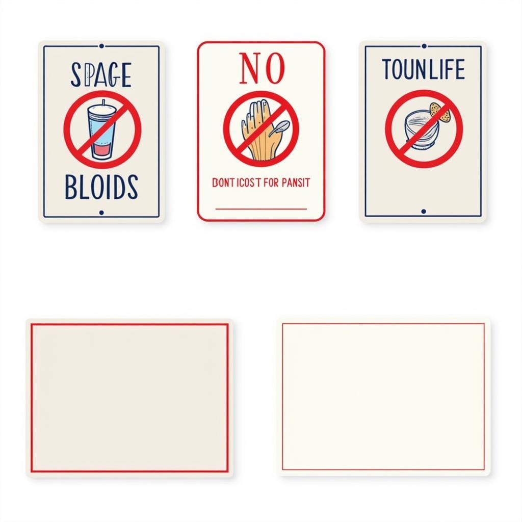 Customizable No Food or Drink Signs